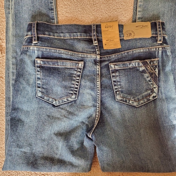 Girl's Silver AMY 1116 Jegging fit Blue Jeans - Picture 4 of 4